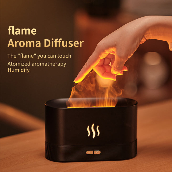 Coloured Flame Humidifier & Essential Oil Aroma Diffuser