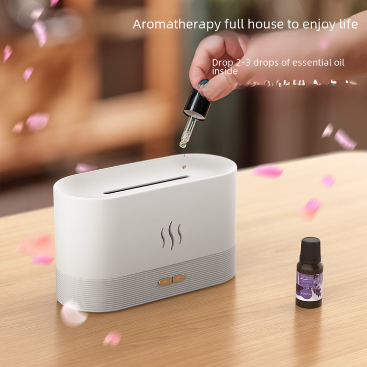 Coloured Flame Humidifier & Essential Oil Aroma Diffuser