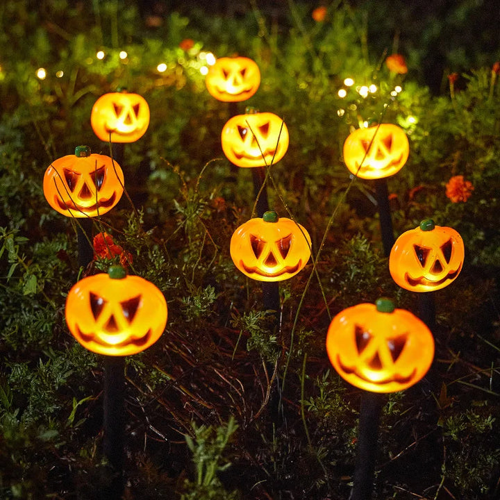 Halloween Pumpkin Garden Stake Outdoor Waterproof Decorative Pumpkin Lamp Home Decor