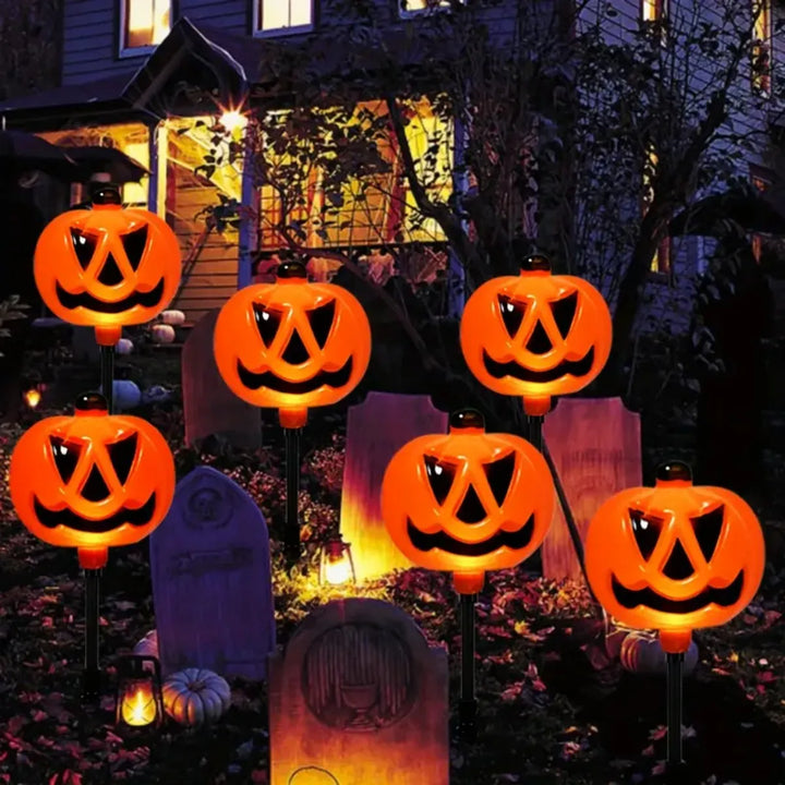 Halloween Pumpkin Garden Stake Outdoor Waterproof Decorative Pumpkin Lamp Home Decor