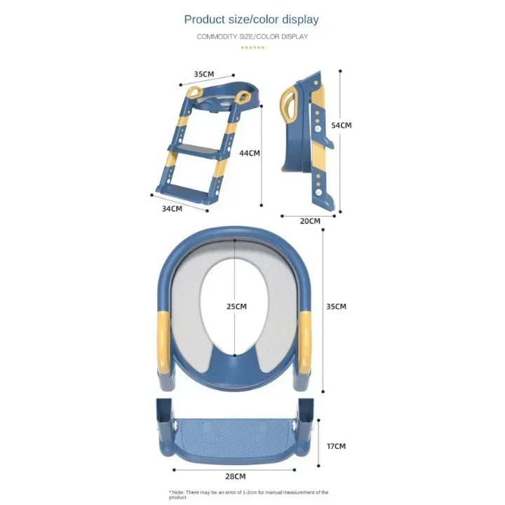 Ultimate Kids' Potty Training Ladder – Foldable, Adjustable, and Safe Toilet Stool for Boys & Girls