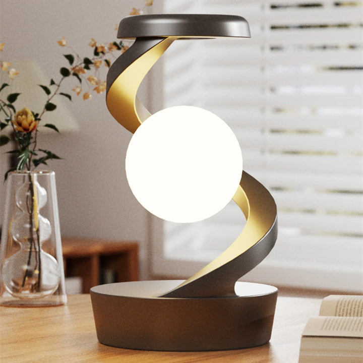 Creative Table Lamp, Rotating Floating lamp, 2-in-1 Wireless Charger & LED Night Light