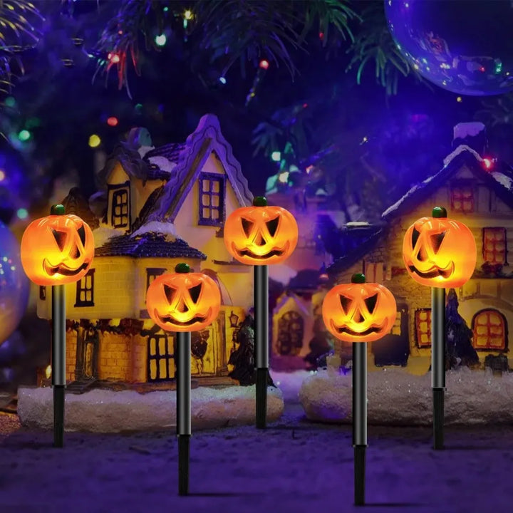 Halloween Pumpkin Garden Stake Outdoor Waterproof Decorative Pumpkin Lamp Home Decor