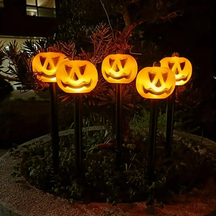 Halloween Pumpkin Garden Stake Outdoor Waterproof Decorative Pumpkin Lamp Home Decor