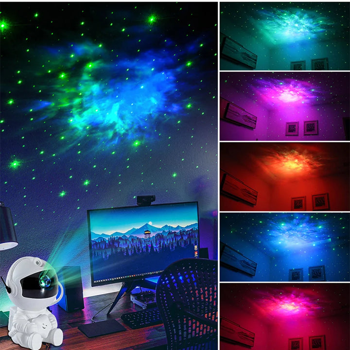 Star Projector Galaxy Night Light Astronaut Space Projector Starry Nebula Ceiling LED Lamp  |   Home Decorative