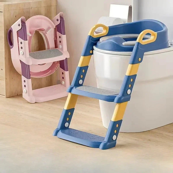 Ultimate Kids' Potty Training Ladder – Foldable, Adjustable, and Safe Toilet Stool for Boys & Girls