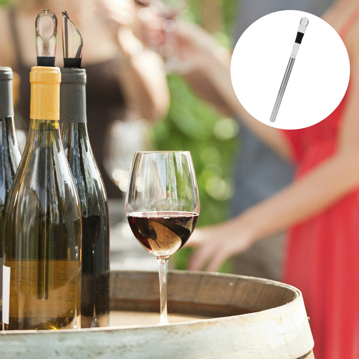 Stainless Steel Wine & Beer Chilling Rod with Built-in Aerator & Pourer